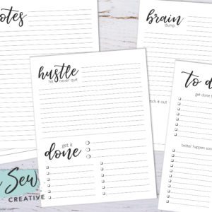 Big Happy Planner Notes To-Do List 5-Page Printable