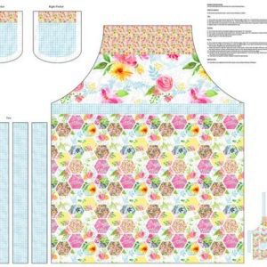 Boho Bouquet Fabric Apron Panel 1116P-11