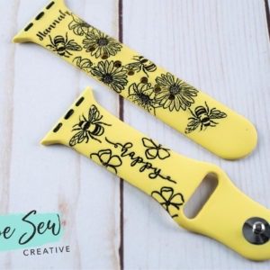 Smart Watch Band - Bee Happy - Personalized