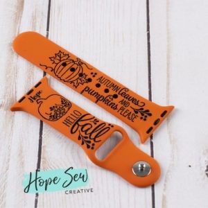 Smart Watch Band - Hello Fall - Personalized
