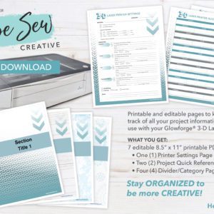 Download_Glowforge Editable Settings Planner Pages