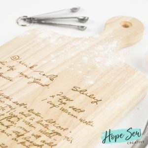 Engraved Handwritten Recipe Board