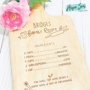 Personalized Family Recipe Charcuterie Board