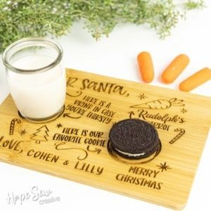 Small Santa Board - Personalized Cookies For Santa