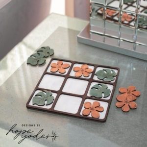Tic-Tac-Toe Wooden Game  – Monstera