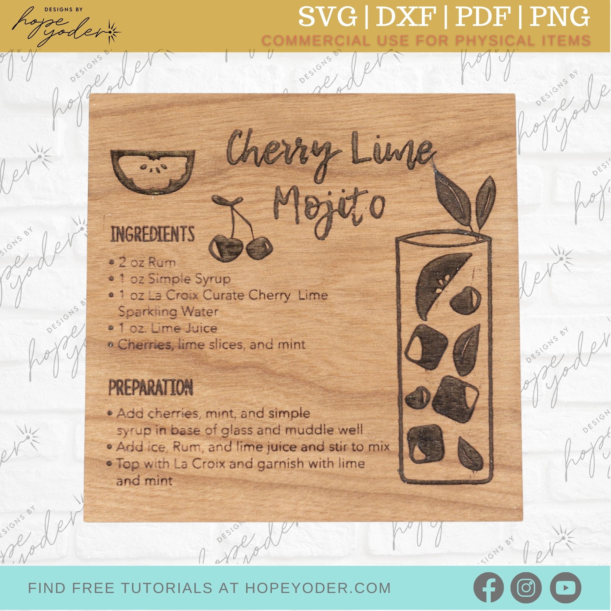 Download_Happy Hour Coaster_Mojito Commercial SVG