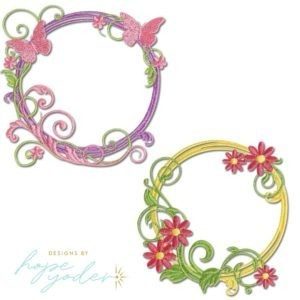 Embroidery Download_Kitchen Towel_Butterfly Florals