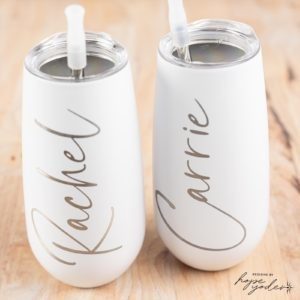 6 oz Stainless Steel Champagne Tumbler_Personalized