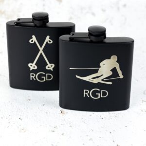 Ski Flask 6 Ounce - Engraved and Personalized