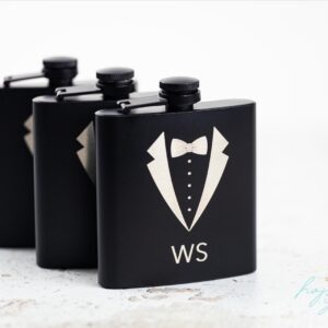 Wedding Flask 6 Ounce - Engraved and Personalized