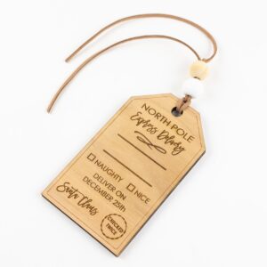 North Pole Express Delivery Gift Tag - Handmade