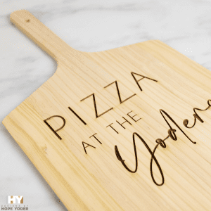 Round Pizza Peel Board + Cutter Bundle