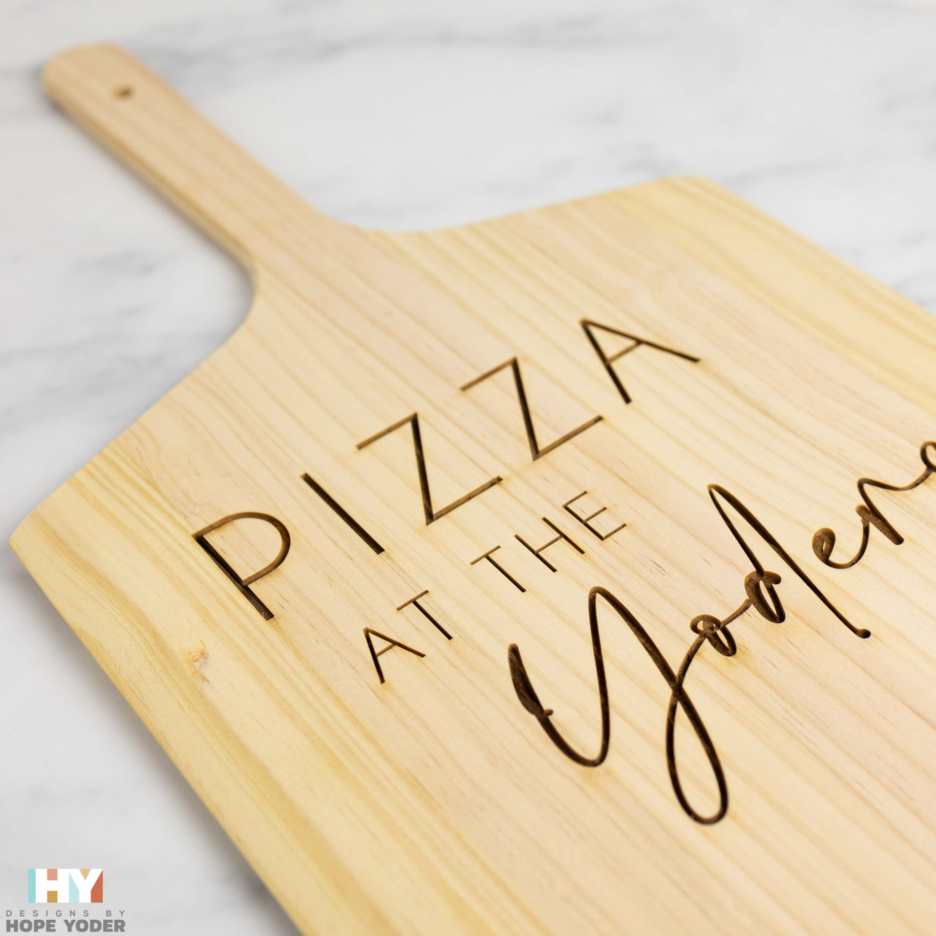 Round Pizza Peel Board + Cutter Bundle