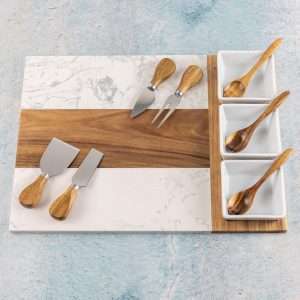 Marble Charcuterie Board Set - 11 Pieces
