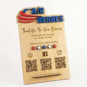 Trade Show QR Code Stand_3 Links_Personalized