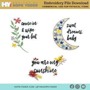 Boho Bouquet_ Download_Embroidery Collection + Quilt Pattern