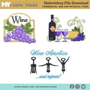 Wine With Me_ Download_Embroidery Collection