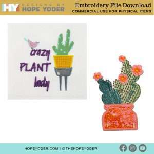 Crazy Plant Lady_ Download_Embroidery Collection + Sewing Pattern