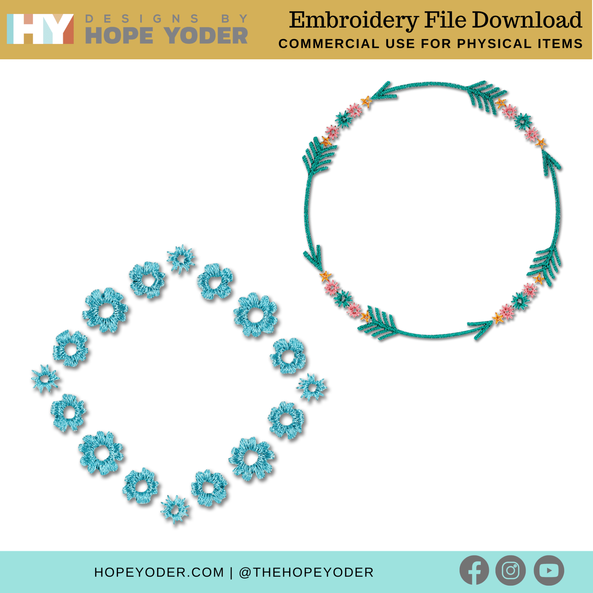 Roses and Arrows_ Download_Embroidery Collection + Pillow Pattern - Image 10