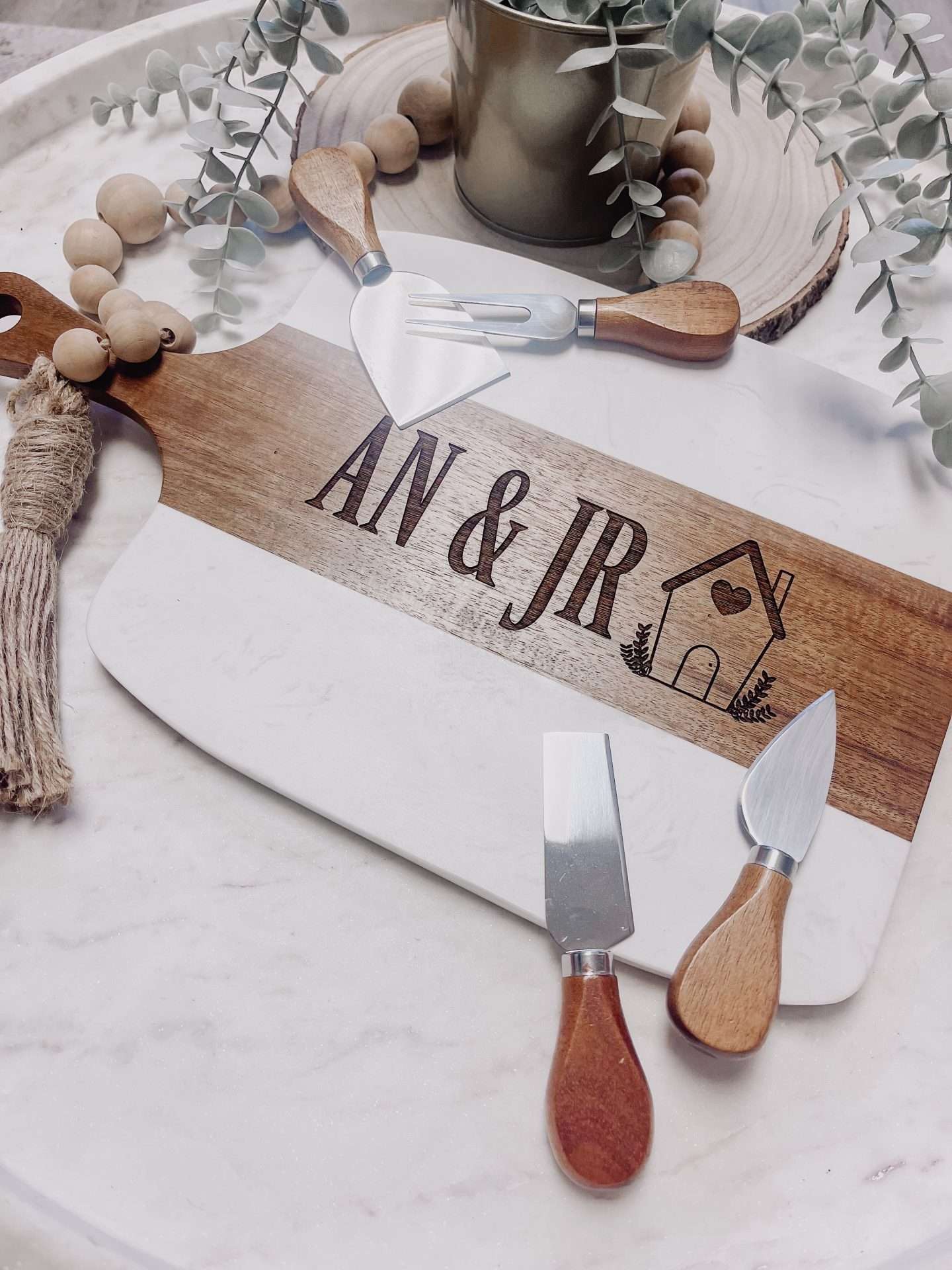 Marble Charcuterie Board Set - 5 Piece - Image 2